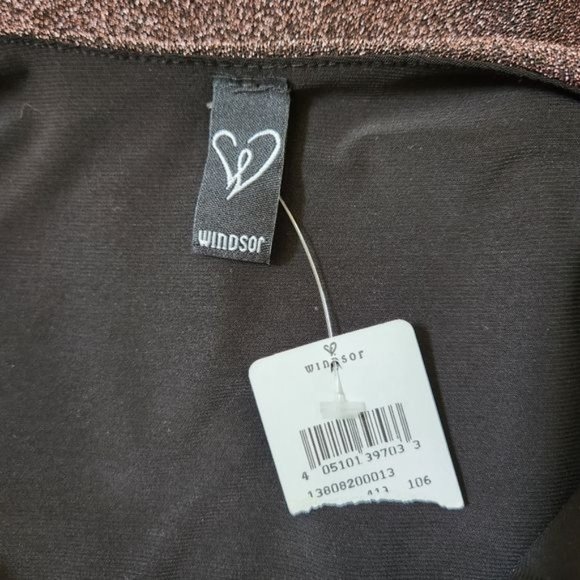 Windsor Brown Glitter Mini Dress, Sleeveless - Picture 8 of 10